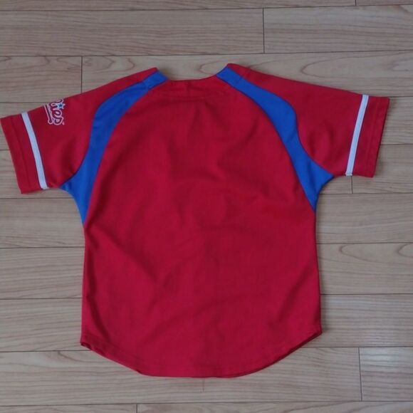 adidas MLB Philadelphia Phillies Red Short Sleeve Jersey Size Small - Picture 7 of 12